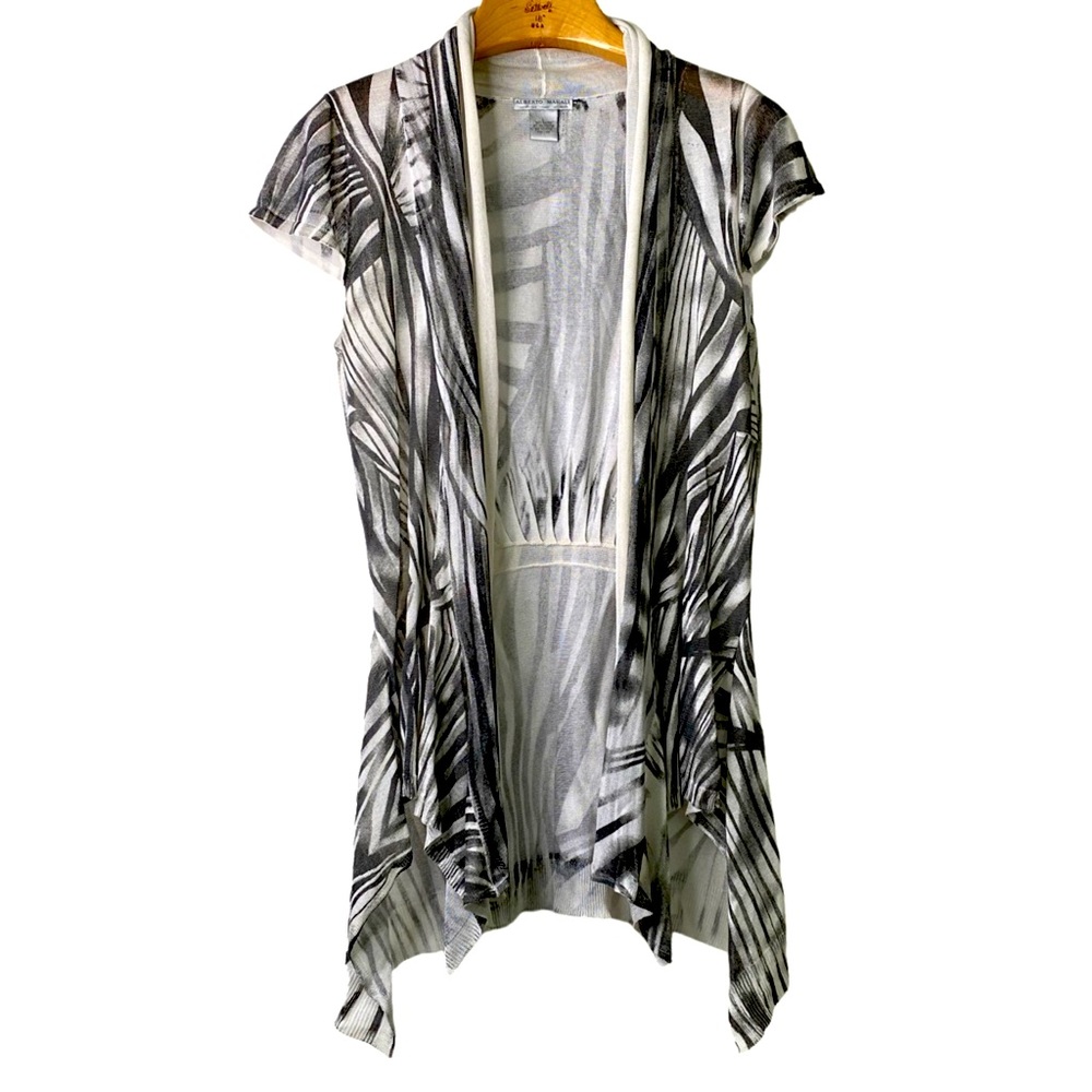 Drape front lightweight cardigan/duster